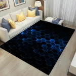 3D Geomeetriline Vaip Neoonvalgustusega Vaibad Kuusnurksete Vaipade Komplekt Kodu M&auml;ngimiseks M&auml;ngutoa Dekooriks Elutuba Magamistuba Teismelised E-Spordi Vaip 40cm x 120cm
