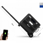 FOSSiBOT F2400 Elektrijaam Kokkupandava K&auml;ruga|2048Wh LFP Aku|3 AC V&auml;ljap&auml;&auml;su 230V 2400W/4800W tipp|APP/reis/haagissuvila