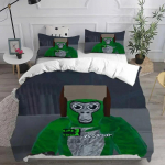 Gorilla Tag Voodipesukomplektid Tekk Tekikott Voodikate Tekikott Padjap&uuml;&uuml;r 2-3 Osaline Komplekt Lastele T&auml;iskasvanute Suurused US Twin(172x218cm)