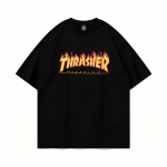 2013 Suvi Thrasher Skateboard Magazine Kirjatr&uuml;kiga T-s&auml;rk Mehed Naised &Uuml;lesuuruses Puuvillane L&uuml;hikeste Varrukatega Vabaaja Streetwear T-s&auml;rk Top M must