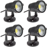 4 tk Cob LED Reguleeritav Spotvalgusti 5W 220V, V&auml;lisvalgustus(K&uuml;lm Valge
