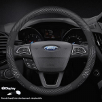 UYEG8 s&uuml;sinikkiust seemisnahast rooliratta kate Ford Focus F150 Mondeo Fiesta Kuga Edge Ecosport Explorer Escape Fusion autotarvikuks