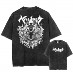Berserk Vintage Anime T-s&auml;rk Guts Tr&uuml;kitud T-s&auml;rk Meestele Naistele K&otilde;rge Kvaliteediga Pestaud Puuvillased T-s&auml;rgid Harajuku &Uuml;le suurusega T-s&auml;rk S
