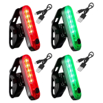 4/6X LED Paadi Navigatsioonivalgusti Jalgrattas&otilde;idu Valgusti Type-C Laadimine Purjetamise Signaallamp Jalgratas Jaht Kajakk 4 Režiimi Hoiatusvalgusti black