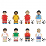 (8tk-F) Maailmameistriv&otilde;istluste jalgpallistaaride klotsminifiguurid Laste kingitused M&auml;nguasjad Sobib Lego-ga 8pcs-A