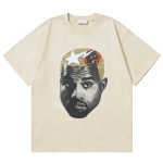 Pestud Vintage Rapper Kanye West N&auml;oga Graafiline T-s&auml;rk The College Dropout Retro Prindiga T-s&auml;rgid Meestele Naistele Hip Hop Suurused T-s&auml;rgid S mitmev&auml;rviline