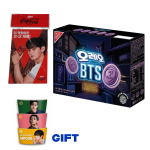 BTS x Oreo Piiratud V&auml;ljaanne Hotteok (Korea magus pannkook) Maitsestatud k&uuml;psis + BTS V Kompositsioonitassikate 3 t&uuml;&uuml;pi kinkekomplekt black