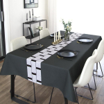 Nordic Simplicity Printing Ristk&uuml;likukujulised laudlinad lauapeo kaunistamiseks S&ouml;&ouml;gilaudade katteks mantel 60*90inch(152cm*228cm）