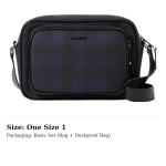 Burberry Paddy nahast detailidega &otilde;lakott, Crossbody kott meestele merev&auml;esinine 80732711 One Size 1
