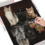 Isetegija ruudupuur teemantmaal ristpistes mosaiigid T&auml;is 100% kaane tikandid kassi teemant 20*30 cm