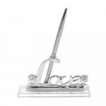 Pulmaallkirjastamise pliiats kullatud metallist armastuse hoidjaga peopliiatsikomplektiga h&otilde;be