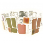 NOA [H0839] - Bracelet Cr&eacute;ateur 'Coloriage' marron vert pruun