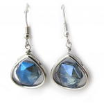 Les Tr&eacute;sors De Lily [N1126] - Boucles cr&eacute;ateur 'Sissi' bleu sinine