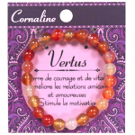 Les Tr&eacute;sors De Lily [Q6924] - Bracelet cr&eacute;ateur 'Min&eacute;ralia' cornaline - 8 mm oranž