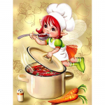 5D DIY Teemantmaal Cartoon Elf Handcraft Art Kit kodukaunistus 20X30CM