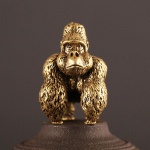 Pronksist Gorilla kuju Kontoritoa kirjutuslaud Ornament K&auml;&auml;bus vasest ahv Kujuke v&otilde;tmehoidja s&otilde;rmus ripats Kodukaunistus lastele kingitus m&auml;nguasi vask