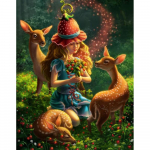 Teemantmaali loss Teemantkunst t&auml;ispuurtikandid Maastik Mosaiik Ristpistes Kodukaunistus 20X30CM