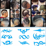 28tk Juuksel&otilde;ikuse &scaron;abloon Juuste t&auml;toveeringu &scaron;abloon Vorm Trimmer Salong Juuksur Juuksur must