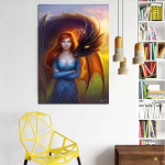 DINGPU t&auml;is&uuml;mmargune puur 5D DIY Teemantmaal, Tikand Ristpistes 5D Kodukaunistuse kingitus 20X30CM