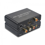 192KHz ARC heliadapter HD heli ekstraktor digitaal-analoogheli muundur DAC SPDIF koaksiaal RCA must