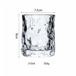 Vana liustikumustriga suur piimatass l&auml;bipaistvast klaasist veetass Naiste suve&otilde;lletass tee kohv puuviljamahla tass peokingid Transparent
