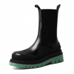 Naiste ehtsast nahast paks alumine kevad-s&uuml;gis keskmised saapad Kingad elastsed v&otilde;itlussaapad 34 roheline