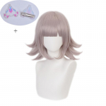 Super DanganRonpa Nanami ChiaKi parukas + peakate Cosplay kost&uuml;&uuml;m Dangan Ronpa kuumakindlad s&uuml;nteetilised juuksed naiste parukad Wig&Headwear