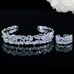 WWJ 2TK baguette tsirkooniumoksiidist reguleeritav mansetir&otilde;ngas k&auml;ev&otilde;rud k&auml;ev&otilde;rud ehete komplektid roosa kuldne v&auml;rv