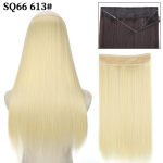 MERISIHAIR No Clips Pikad lainelised juuksepikendused Invisible Wire s&uuml;nteetilisest kiust naturaalsest mustast blondist juustet&uuml;kk naistele 55cm