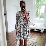Elegantne bodycon seksikas Naiste kleit naistele 2022 suvine Leopard pikkade varrukatega maksikleidid naiste r&uuml;&uuml; femme daamid vestidos mujer S
