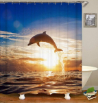 3d Rannamaastik Du&scaron;ikardinad Meri Ookean Vahemere Vannitoa kardin Veekindel riidest kaunistus 180*240cm Vannikardin 150x180cm