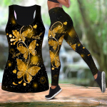 Butterfly Leaf Print Jooga komplekt naistele Moodne 3D Prinditud Treening Retuusid Fitness Sport K&otilde;rge v&ouml;&ouml;kohaga vabaaja joogap&uuml;ksid 3XL oranž