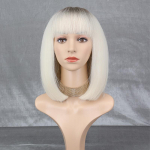 XINRANi naiste moodne &otilde;lgade pikkus must parukas korraliku tukuga s&uuml;nteetilisest kiust igap&auml;evaseks kandmiseks Cosplay l&uuml;hike Bob must parukas 1B