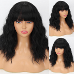 XINRAN Tumelilla naiste moodne &otilde;lgade pikkusega laineline Bob parukas koos tukkidega S&uuml;nteetilisest kiust igap&auml;evane Cosplay l&uuml;hike laineline parukas