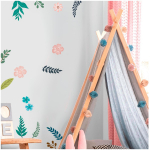 Les Tr&eacute;sors De Lily [R3394] - Kleebiste leht  Floral Ambiance  roheline roosa - 20x70 cm roheline