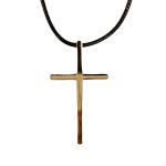 Les Tr&eacute;sors De Lily [R8084] - Gooti h&otilde;bedane kaelakee  Cross  - 40x23 mm h&otilde;be