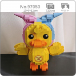 97053 Zodiac Gemini Duck Looma t&auml;htkuju Lemmikloom nukk 3D mudel Mini Teemantklotsid Klotsid Ehitusm&auml;nguasi lastele ilma kastita