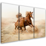 Kolmeosalise pildiga l&otilde;uenditr&uuml;kk Bay Horse Galop Nature 60x40 pruun