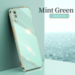 Kvaliteetne silikoonist telefoni&uuml;mbris Xiaomi Redmi 9A Coque jaoks, sirge servaga, pehme tagakaas Redmi 9A veinipunane v&auml;rv