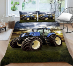 3D traktori voodipesukomplekt Luksusliku auto teemaline tekikate ja padjap&uuml;&uuml;r 2/3 AU/EU/DE/US T&auml;issuuruses voodipesukomplekt AU King 210x240cm