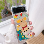 Uusaasta luksuslik &uuml;mbris Samsung Galaxy Z Flip 3 4 5g Funda Z Flip3 Clear PC k&otilde;va p&otilde;rutuskindel Taga Telefon Coque Samsung Z Flip 3 5G