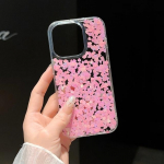 Pink Love Sequin Paillette Epoxy telefoni&uuml;mbris iPhone 14 12 11 13 Pro Max Mini Xr X Xs 7 8 Plus Girls Cover jaoks For iPhone14Pro roosa