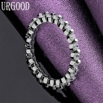 925 Sterling Silver Multi AAA tsirkoonist &uuml;mmargune s&otilde;rmus moeehted 7#
