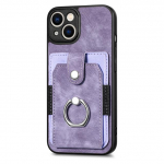 Kaardipesad Slim Fit nahk&uuml;mbris iPhone'ile 14 13 12 11 Pro Xr Xs X Max 7 8 6 6s Plus Se 2020 3 Rahakoti s&otilde;rme s&otilde;rmuse hoidiku kate For iPhone 14 Plus lilla