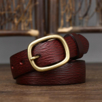 2,8 cm laius Naine ehtsast nahast rihm, vaskn&otilde;elaga pandlaga rihmad, naiste Jean Wild Cowskin v&ouml;&ouml;d, mood, lihtne uus v&ouml;&ouml;rihm 110cm pruun