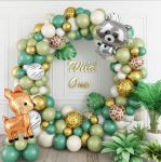 Forest Green Garland Arch Kit Macaron Green Balloon Peokaunistus Pulmad Jungle Safari Theme Party Baby Shower Balloon
