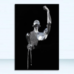 Lovers Metal Skulptuur L&otilde;uendimaal Romantiline P&otilde;hjala H&otilde;bedane Paar Skandinaavia kunsti plakatid ja prindid elutoa sisekujunduseks j&otilde;ulukink 20x30cm