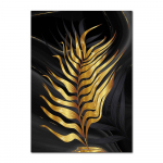 Kuldlehed seinakunsti l&otilde;uendiprindid Moodsa kunsti plakatid ja v&auml;ljatr&uuml;kid Abstraktsed mustad l&otilde;uendimaalid Seinapildid Fofr elutuba 21x30cm No Frame