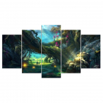 ArtSailing HD prinditud seinakunst L&otilde;uendimaal Fantaasia Maagia Metsapilt Modulaarne n&otilde;iutud mets Plakatid ja prindid 20x35cm*2 20x45cm*2 20x55cm*1