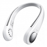 Uus 360&deg; kaasaskantav kaelaventilaator 48 tuulutusavaga mini juhtmevaba ventilaator 3 kiirusega labadeta USB laetav spordijahutusventilaator v&auml;litingimustes sportimiseks valge